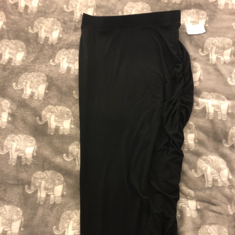 Black asymmetrical skirt